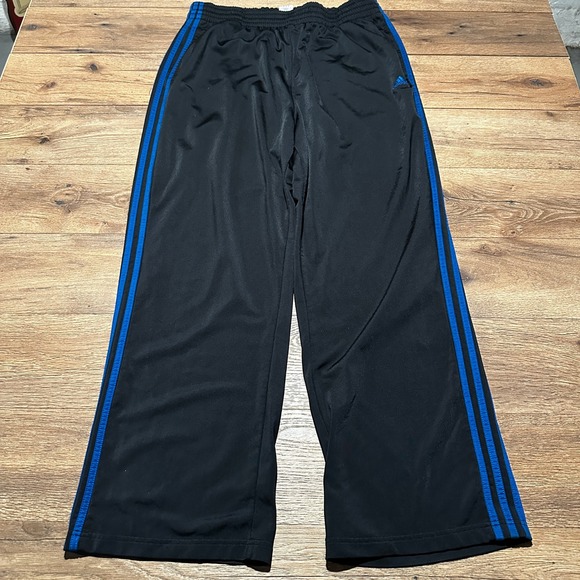 adidas Other - Vintage Adidas Black Blue Stripe Track Pants Mens XL 173293 05/05